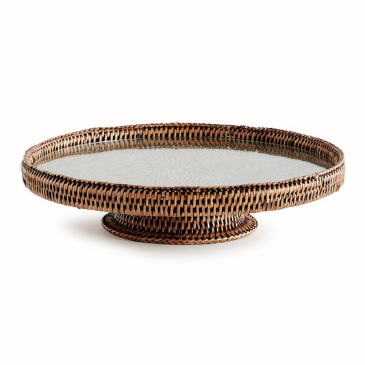 Burma Rattan Serving Stand, Brown
