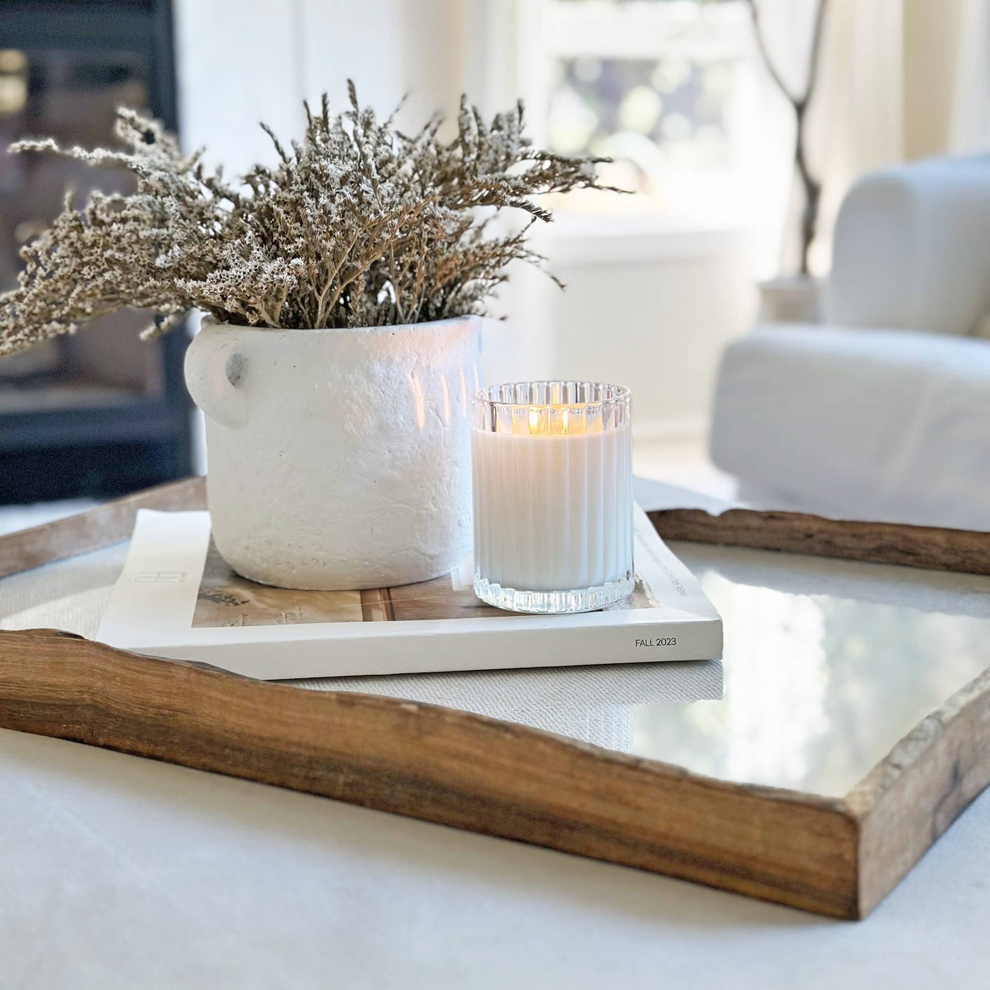 ESCAPE | Coconut + Sandalwood Fluted Coconut Wax Candle