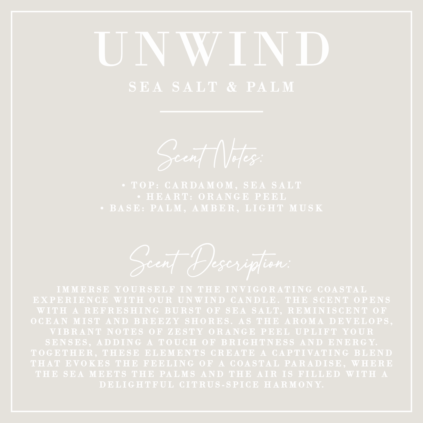 UNWIND | Sea Salt + Palm Fluted Coconut Wax Candle