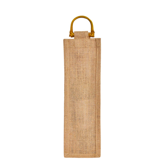 Burlap Jute Wine Bag With Cane Handle