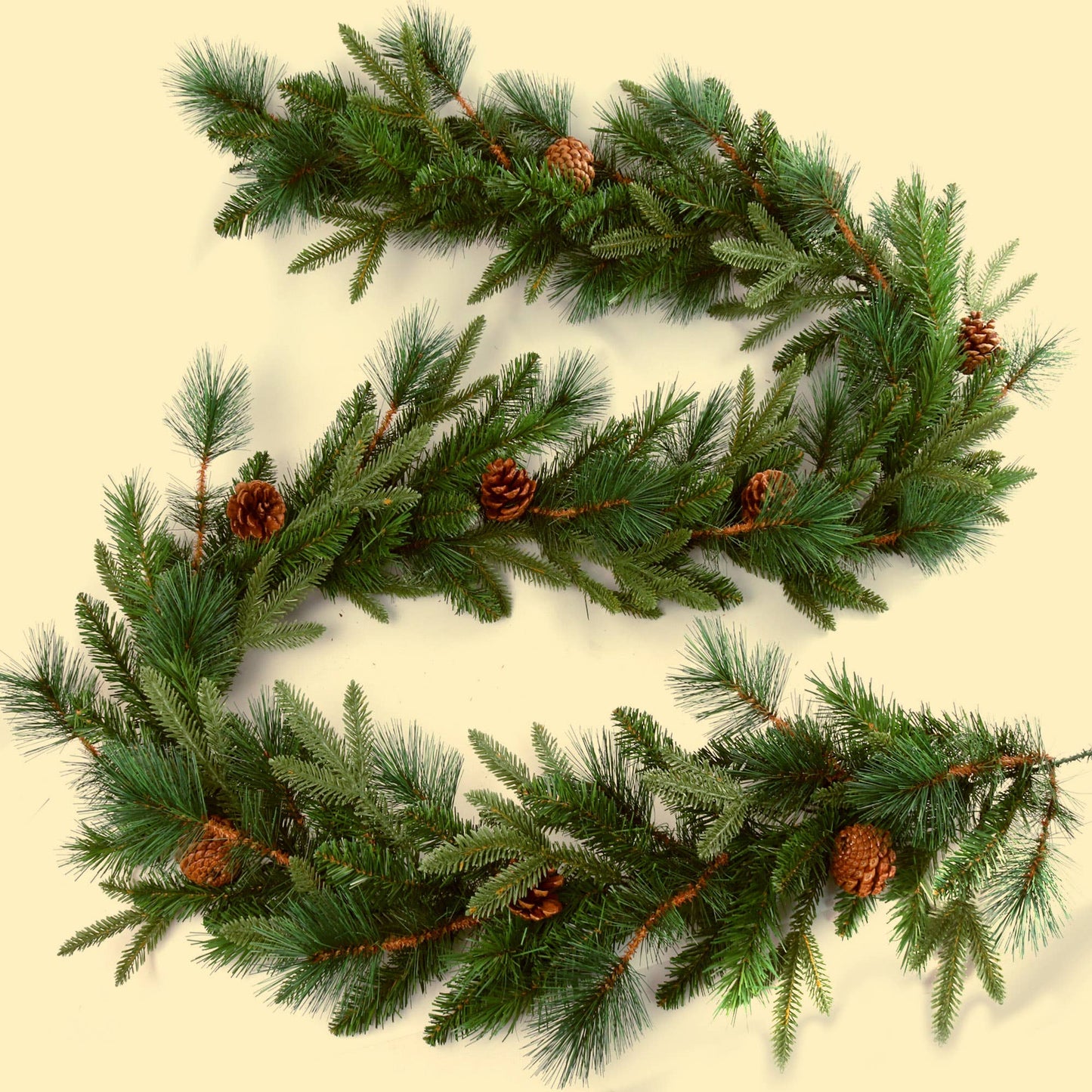 9' Lifelike Angel Pine Christmas Garland, 228 Realistic Tips