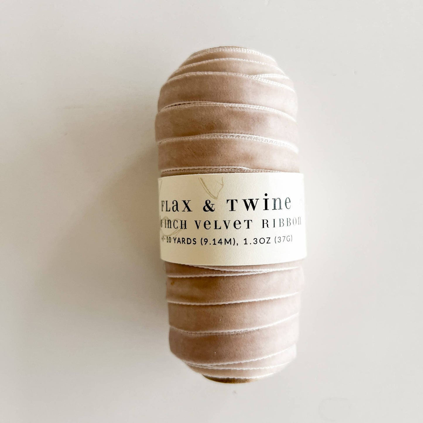 Flax & Twine 3/8" Velvet Ribbon - 10 Yards