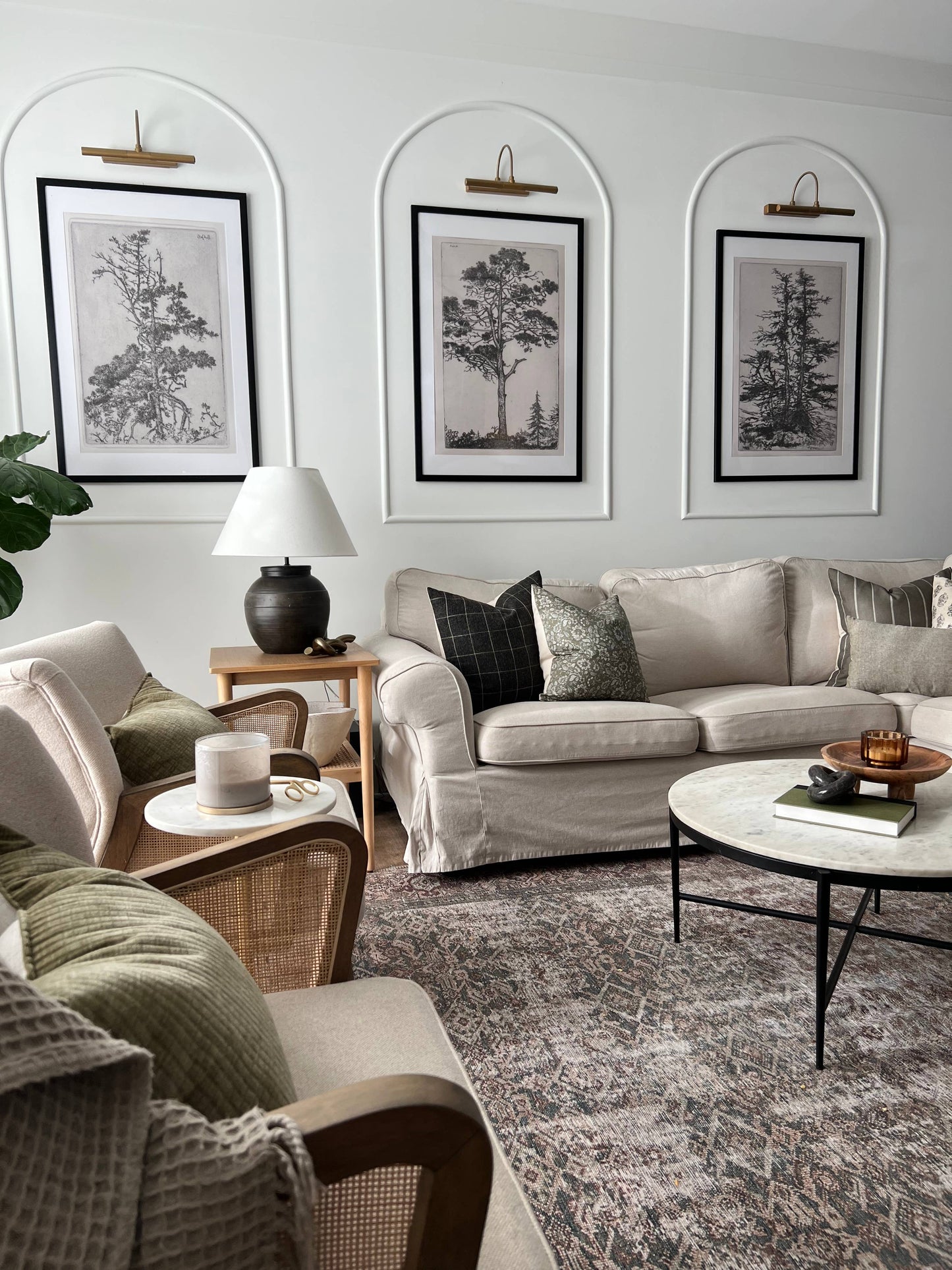 Black Plaid Windowpane 20” x 20” Pillow