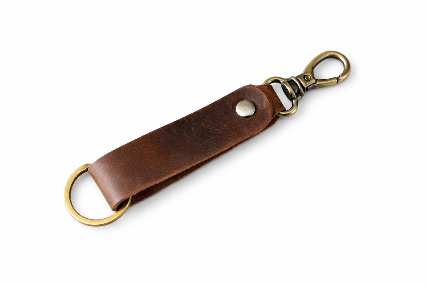 Genuine Leather Keychain, Keychain Ring