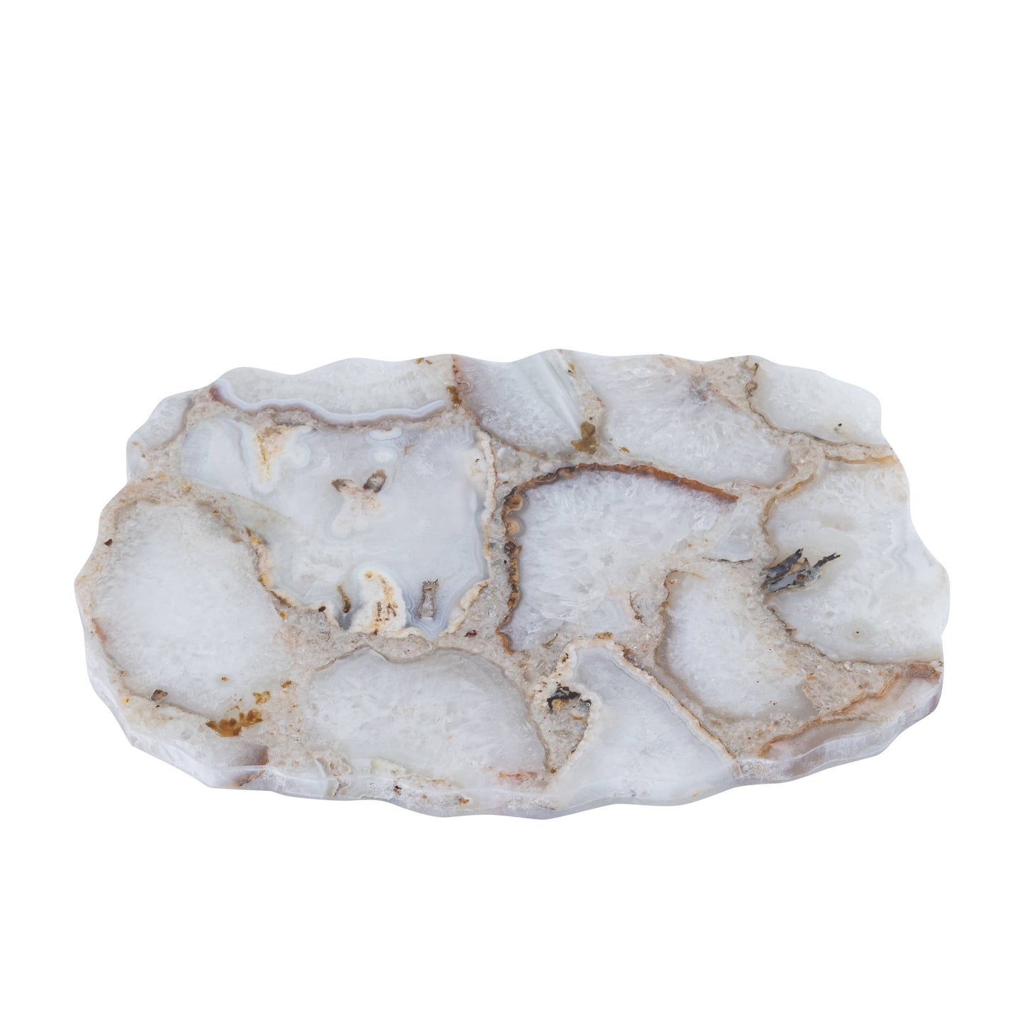 Med. White Agate Organic Platter